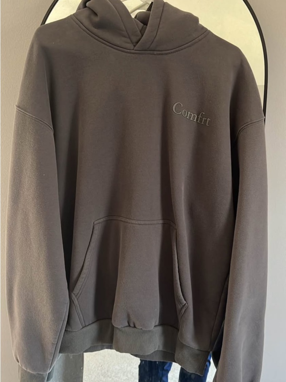 Comfort Women's Hooded Pullover Sweatshirt - steel grey